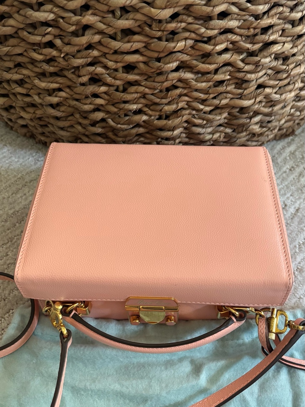 Mark Cross mini grace bag in light pink